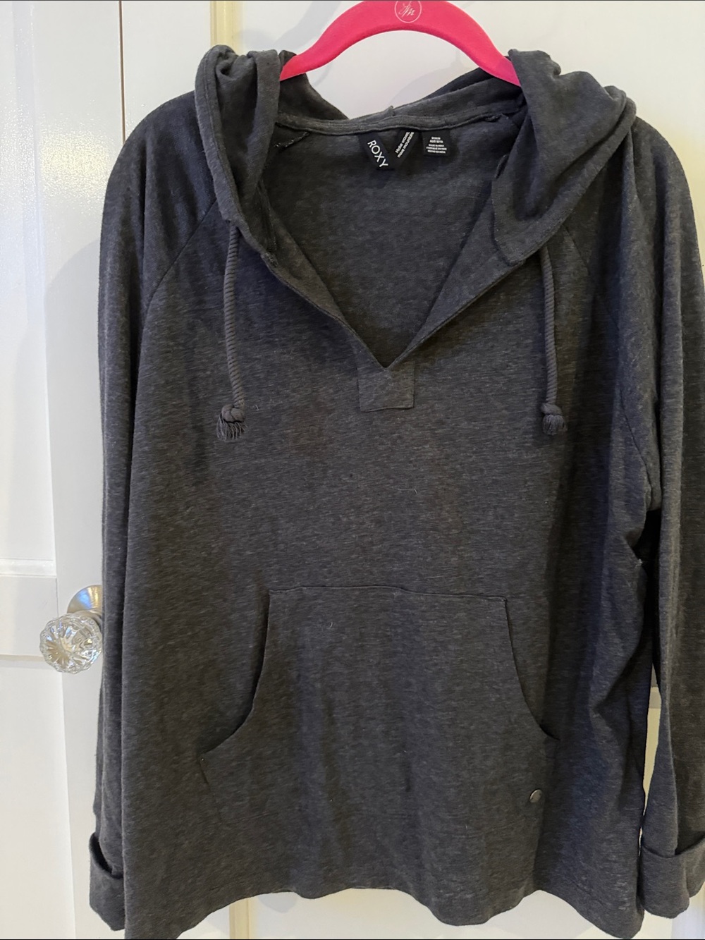Roxy Dark Charcoal Crewneck Hoodie Sweater